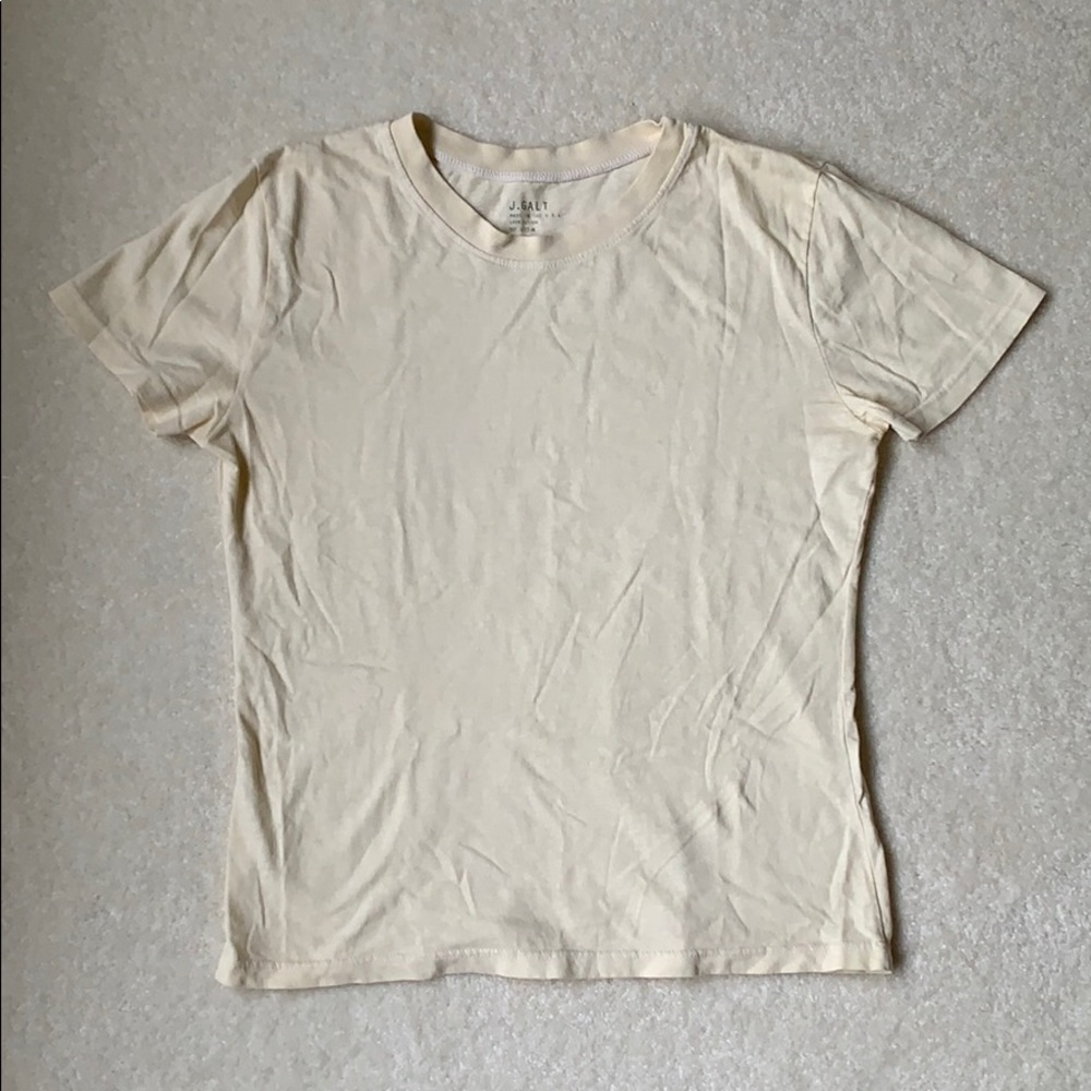 Brandy Melville Pale Yellow T-Shirt